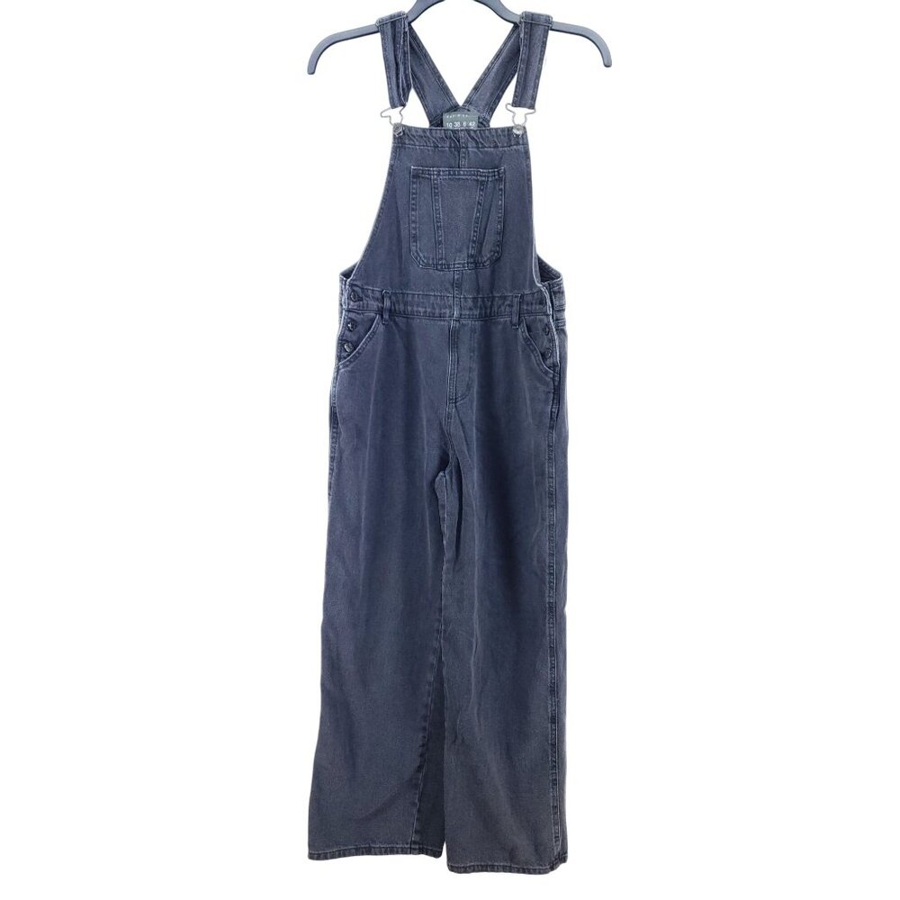 Denim Co. Womens Size 6 Black Denim Overalls With Pockets & Adjustable Straps